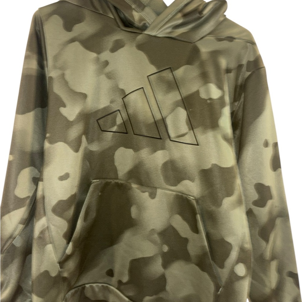 Adidas Camo Hoodie AOP D4T Youth L 14 16 Womens XS S Green Pullover NWT